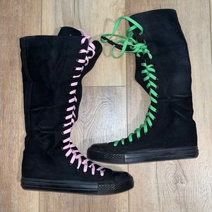 Knee High Zip Up Sneakers.